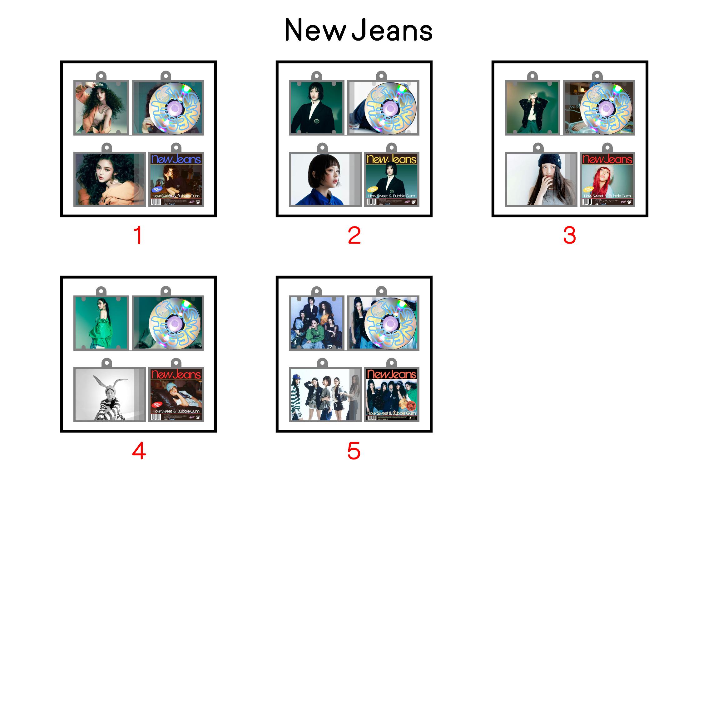 New Jeans K-pop Mini Vinyl NFC Album Keychain CD Music Keychain Pendant Customized