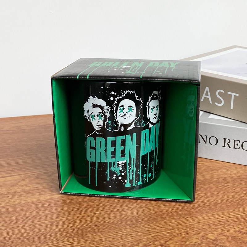 Green Day Retro Rock Band Peripheral Mugs Coffee Cup Collectible Porcelain Cup