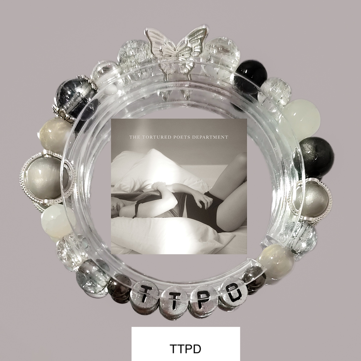 Taylor Swift TTPD DIY Heart Bracelet Colorful For Gifts