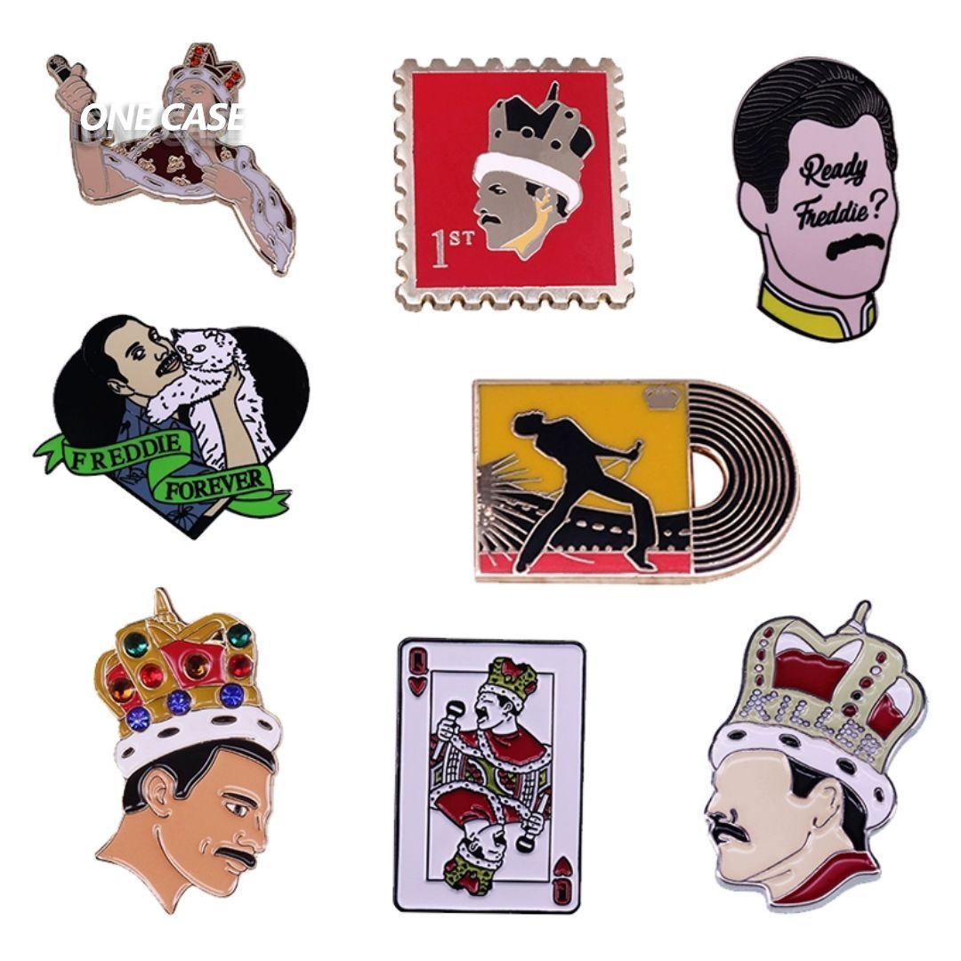 Queen Band Rock Musician Band Retro Brooch Queen Badge Pin-ONECASE.STUDIO