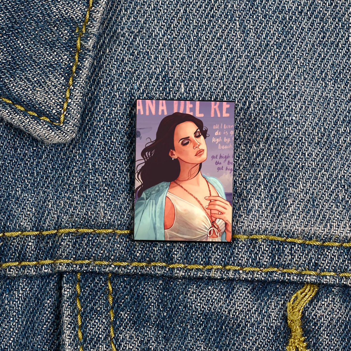 Lana Del Rey Metal Brooch Badge Decoration Pin