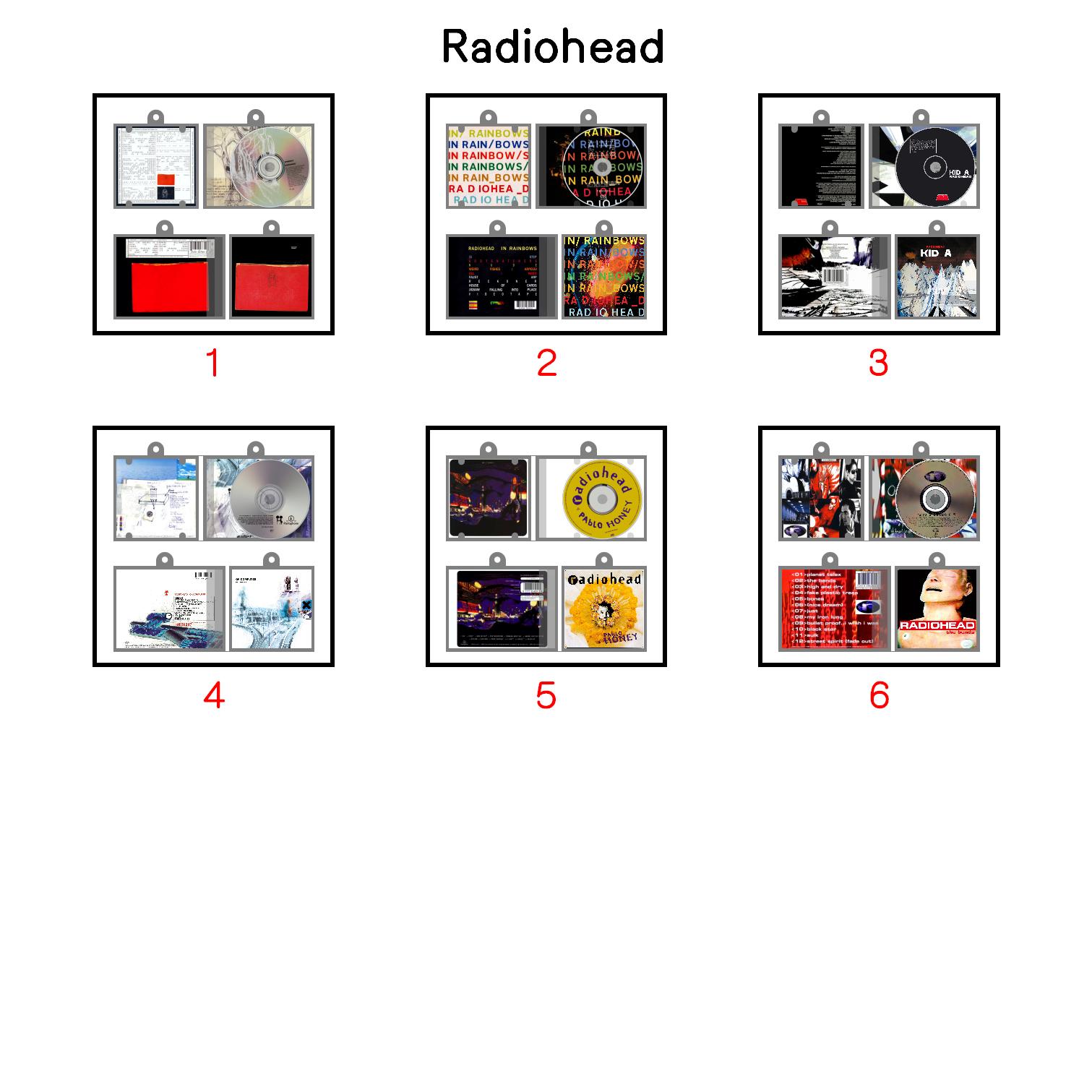 Radiohead  Mini Vinyl NFC Album Keychain CD Music Keychain Pendant Customized