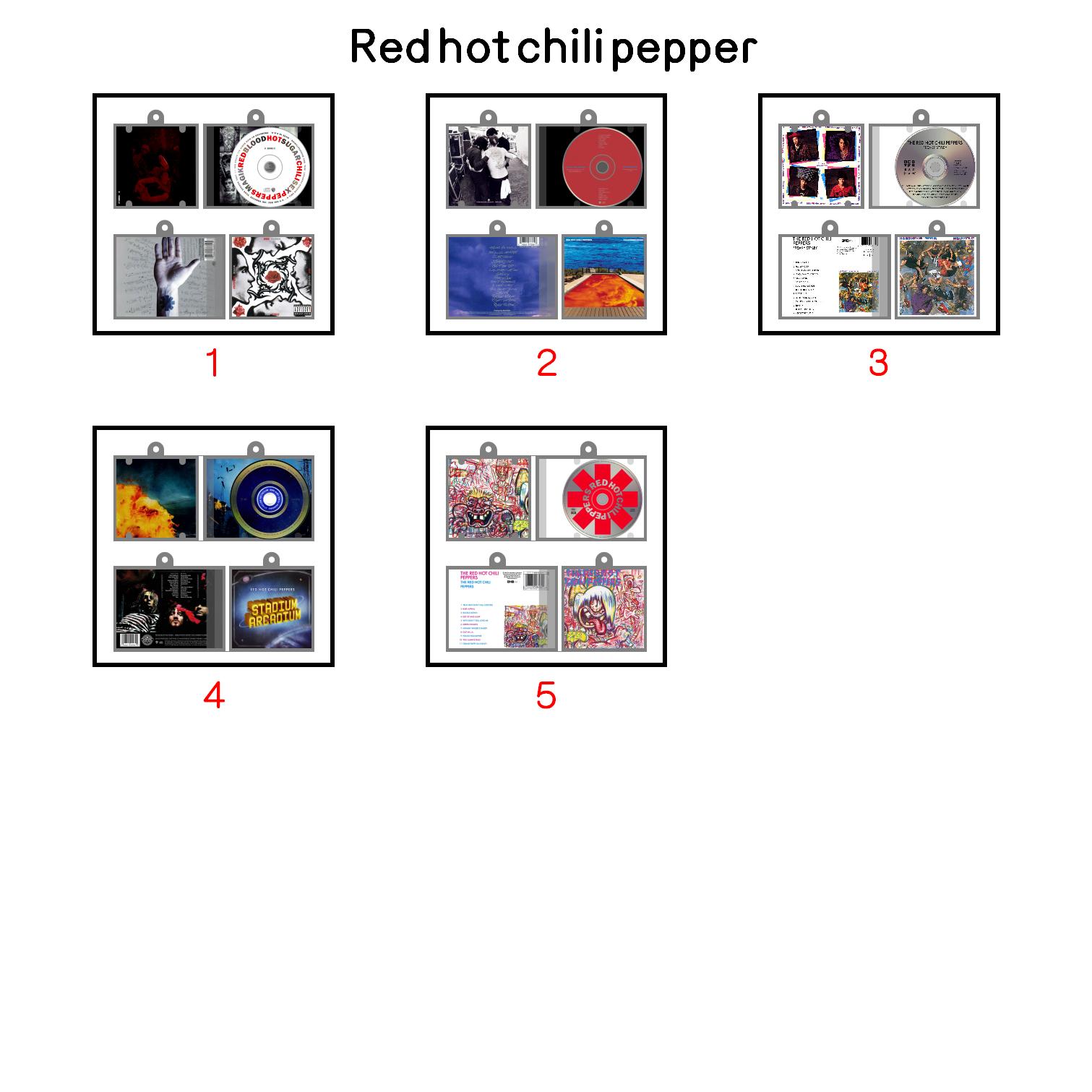 Red hot chili pepper Mini NFC Album Keychain CD Music Keychain Pendant Customized Mini Vinyl Album B&P