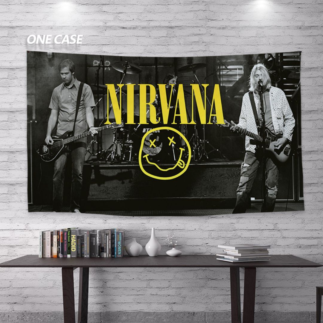 Nirvana Rock Band Tapestry Deco Wall Hanging for Room -ONECASE.STUDIO