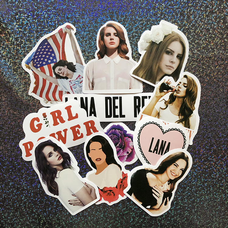 Lana Del Ray Sticker Rock Band Retro Waterproof Decorative Sticker Rock Phone Sticker 