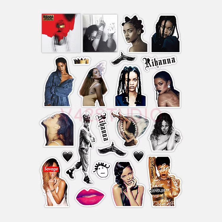 Rihanna Sticker Rap Album Retro Waterproof Decorative Sticker Phone Sticker 