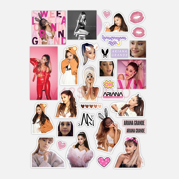 Ariana Grande Sticker Colorful PVC Deco Attached To Britpop Peripheral Sticker