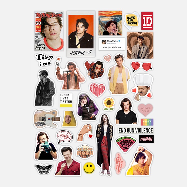  Harry Styles Sticker Rap Album Retro Waterproof Decorative Sticker Phone Sticker 