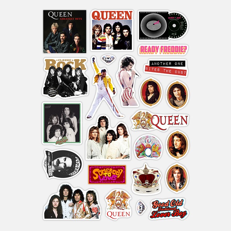 Queen Rock Band Sticker Waterproof Decorative Sticker Rock Phone Sticker-ONECASE.STUDIO