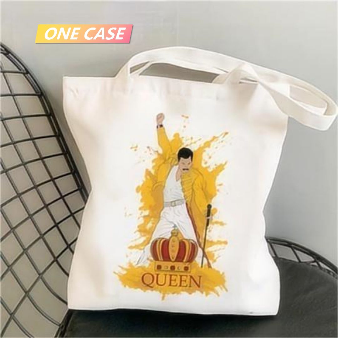 Queen Rock Band Canvas Bag Shoulder Tote Bag Student Large Capacity-ONECASE.STUDIO