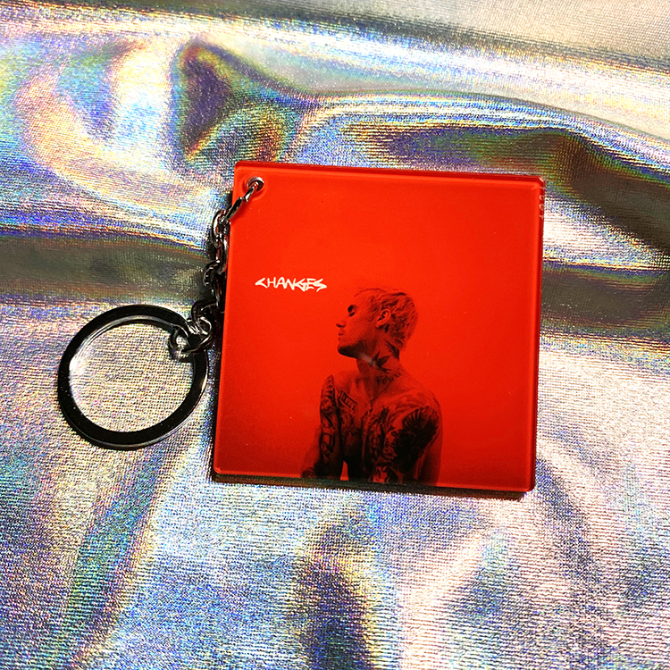 Justin Bieber Album Mini Acrylic Keychain Peripheral Accessories