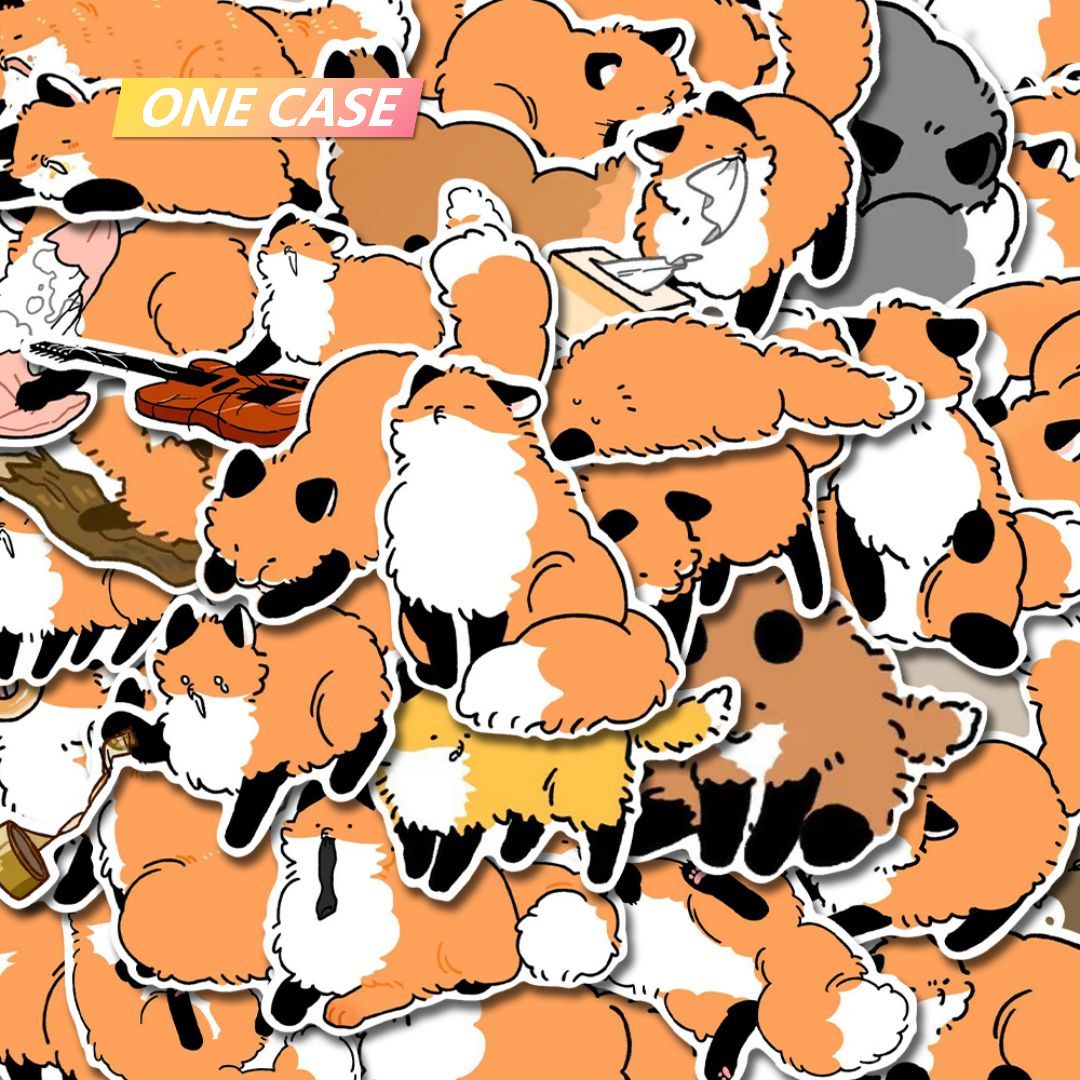 102 Cute Little Fox  Anime Stickers Desktop Laptop Mobile Phone Stickers-ONECASE.STUDIO