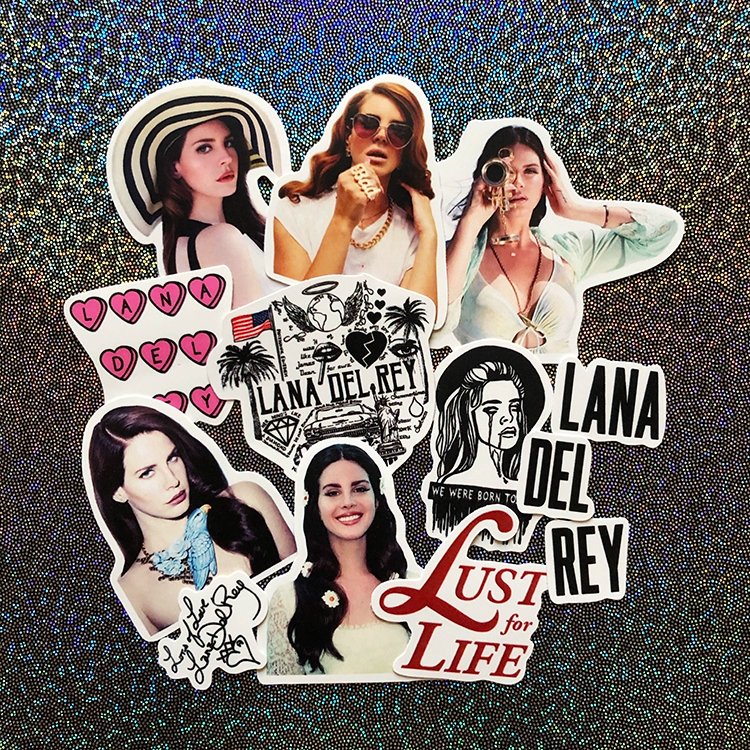 Lana Del Ray Sticker Rock Band Retro Waterproof Decorative Sticker Rock Phone Sticker 