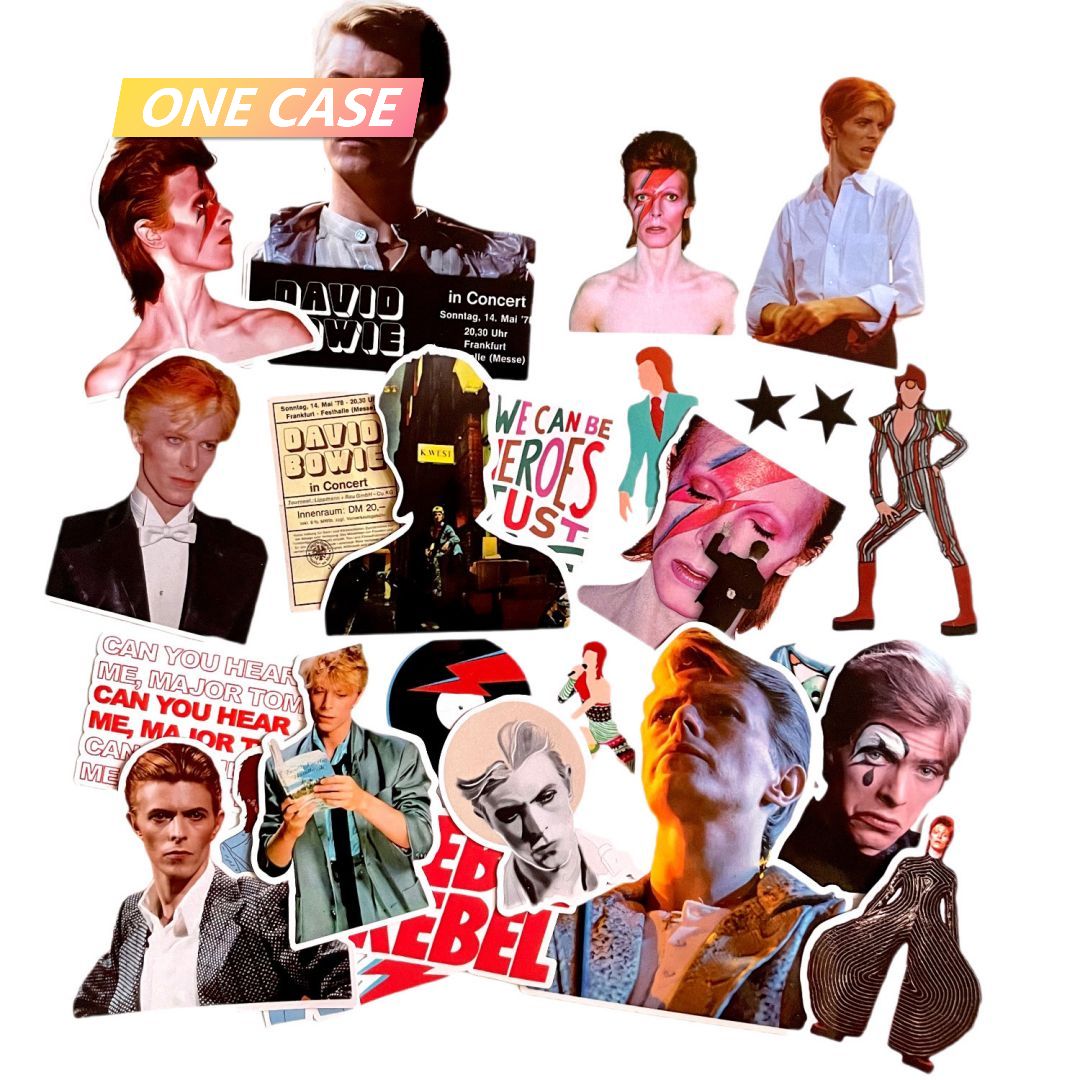 David Bowie Sticker Rock Band Retro Waterproof Decorative Sticker Rock Phone Sticker -ONECASE.STUDIO