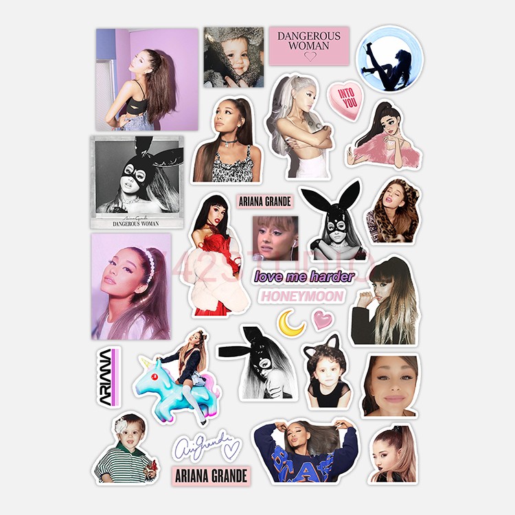Ariana Grande Sticker Colorful PVC Deco Attached To Britpop Peripheral Sticker