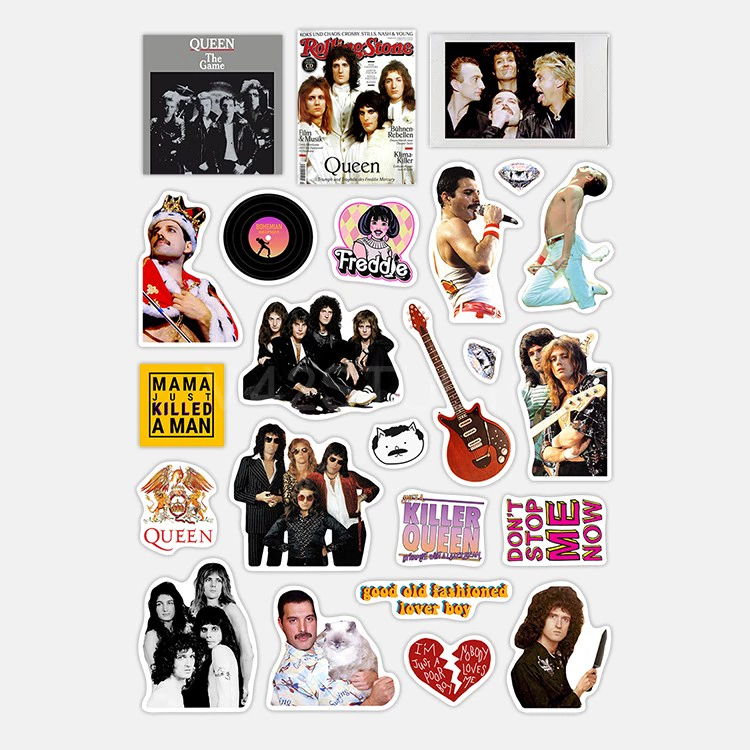 Queen Rock Band Sticker Waterproof Decorative Sticker Rock Phone Sticker-ONECASE.STUDIO