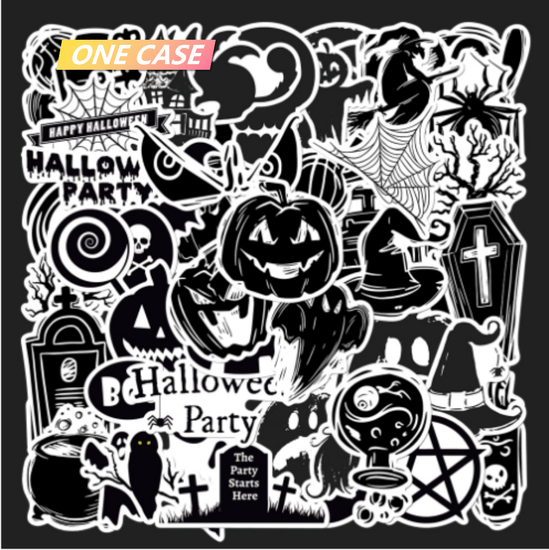 50 Happy Halloween Festival Stickers Decoration Waterproof Stickers Phone Case Sticker-ONECASE.STUDIO