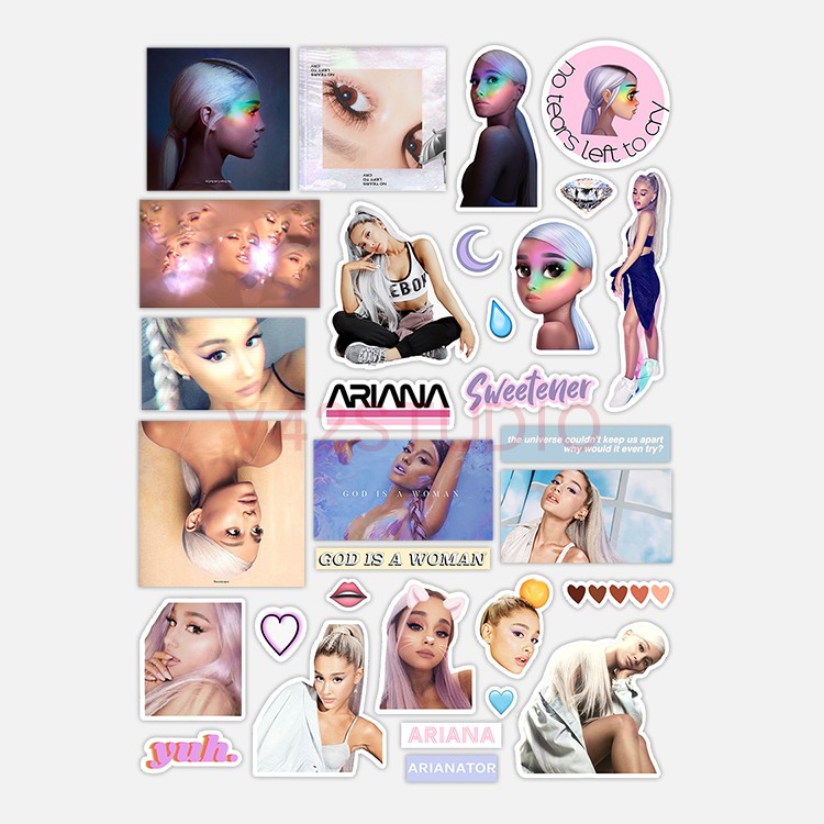 Ariana Grande Sticker Colorful PVC Deco Attached To Britpop Peripheral Sticker