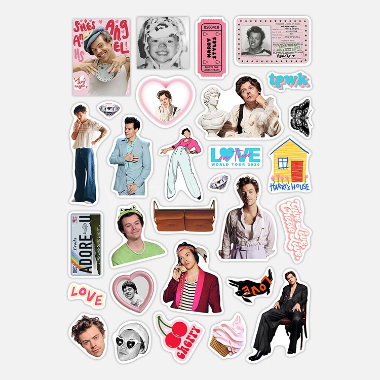  Harry Styles Sticker Rap Album Retro Waterproof Decorative Sticker Phone Sticker 