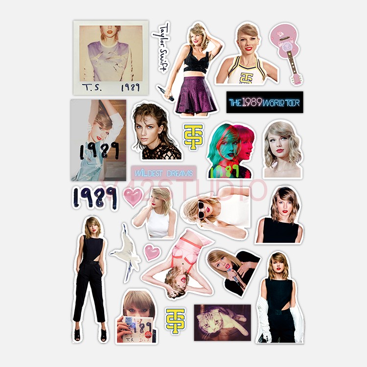 Tay*lor S wift Sticker Album Theme 1989 Red PVC Deco Attached To Britpop Peripheral Sticker
