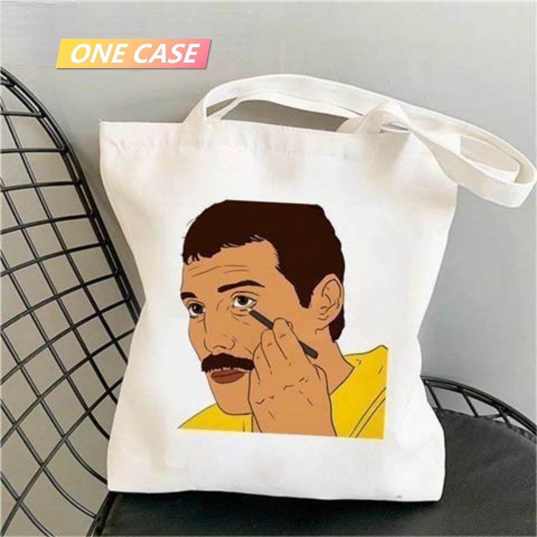 Queen Rock Band Canvas Bag Shoulder Tote Bag Student Large Capacity-ONECASE.STUDIO