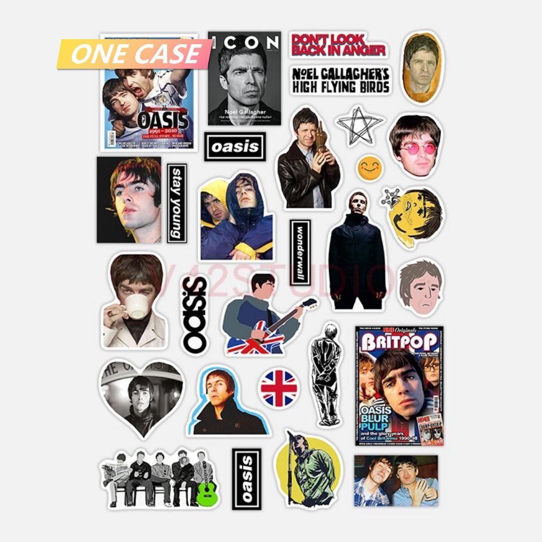 アート・デザイン・音楽 Oasis Brothers Oasis Oasis Sticker Abbey Road Deco Attached To Britpop Rock