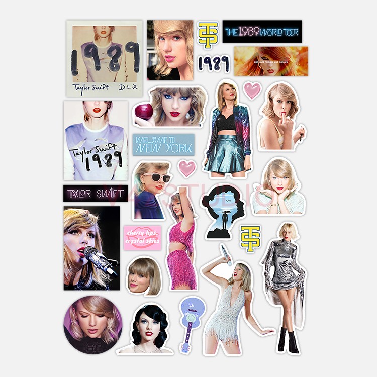 Tay*lor S wift Sticker Album Theme 1989 Red PVC Deco Attached To Britpop Peripheral Sticker