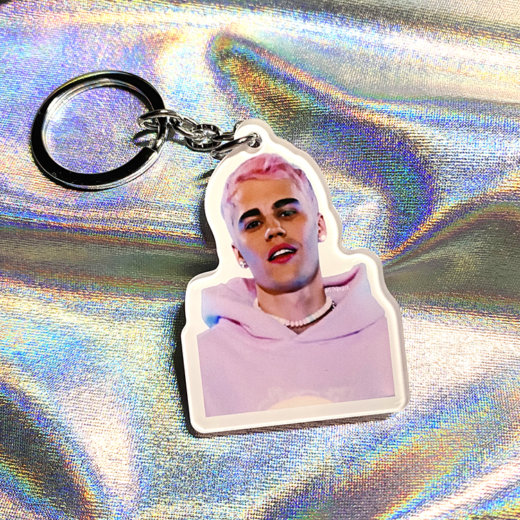 Justin Bieber Album Mini Acrylic Keychain Peripheral Accessories