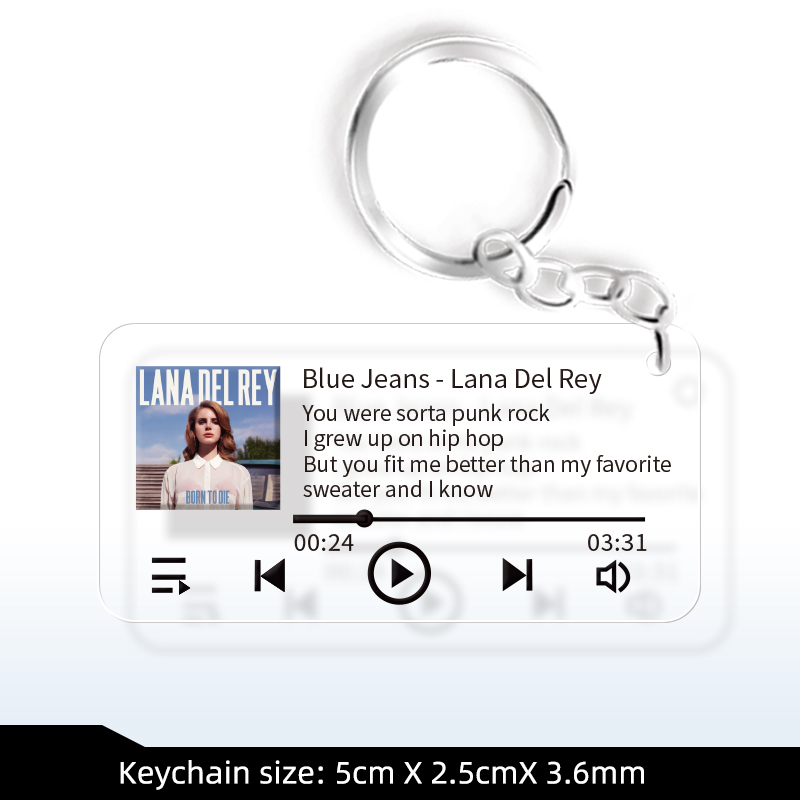 Lana Del Rey  Album Keychain Photoshoot Picture Lyrics Customization