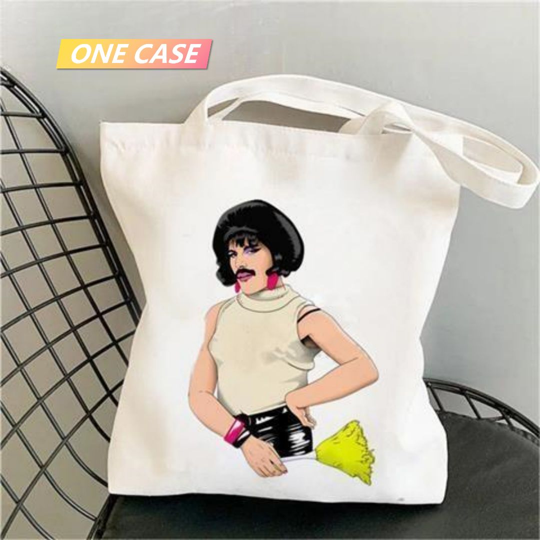 Queen Rock Band Canvas Bag Shoulder Tote Bag Student Large Capacity-ONECASE.STUDIO