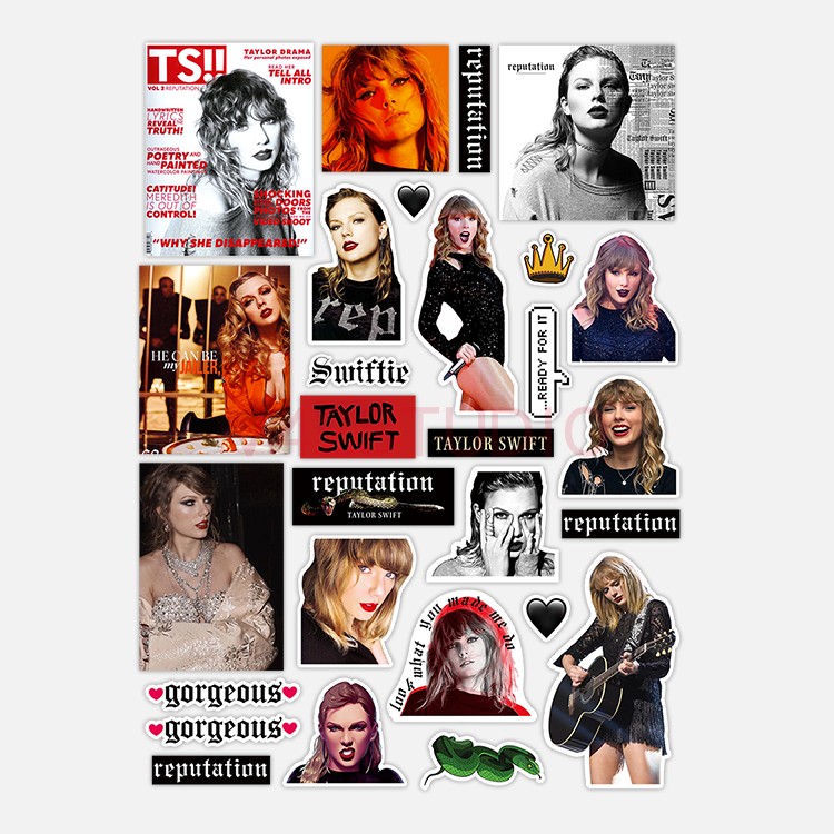 Tay*lor S wift Sticker Album Theme 1989 Red PVC Deco Attached To Britpop Peripheral Sticker