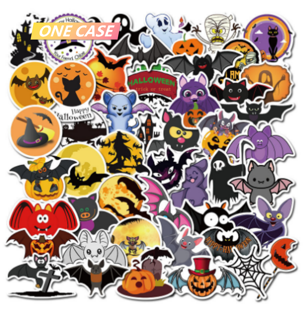 50 Happy Halloween Festival Stickers Decoration Waterproof Stickers Phone Case Sticker-ONECASE.STUDIO