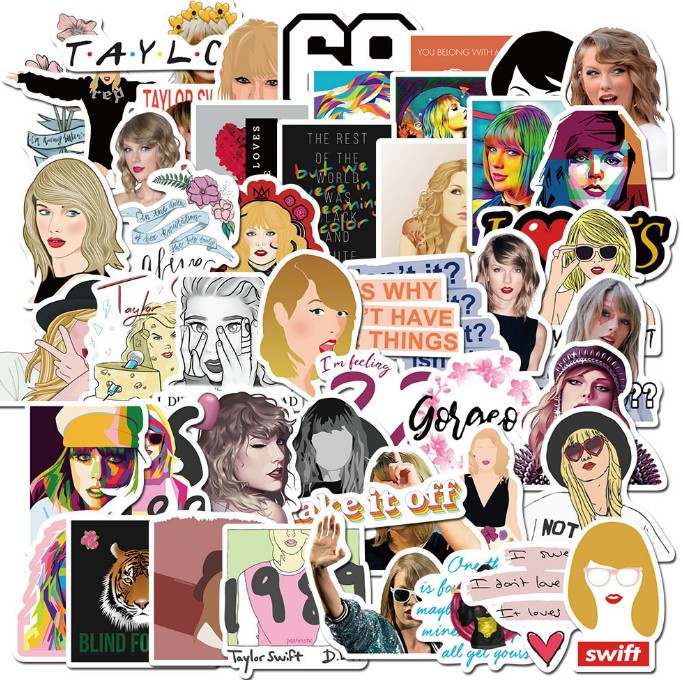 Taylor Swift Sticker Waterproof Deco Attached To Britpop Peripheral Sticker