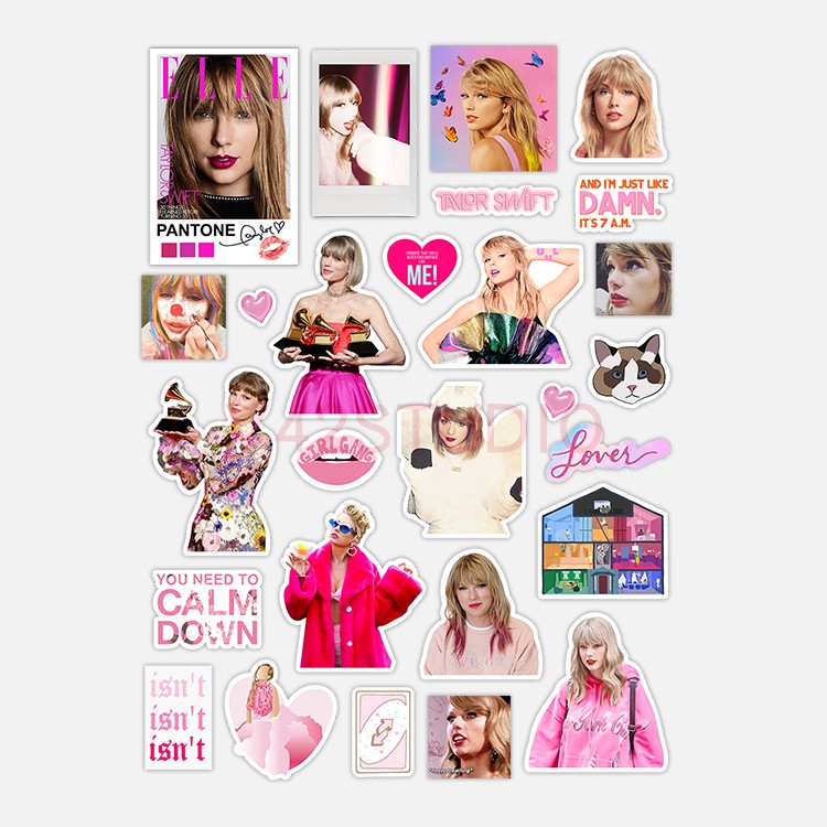 Taylor Swift Sticker Colorful PVC Deco Attached To Britpop Peripheral Sticker