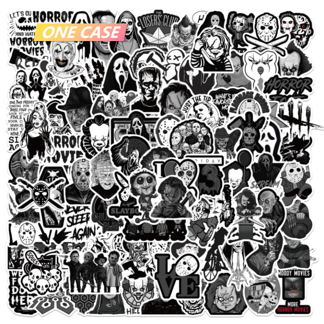 50 Scary Movie Stickers Decoration Waterproof Stickers Phone Case Sticker-ONECASE.STUDIO