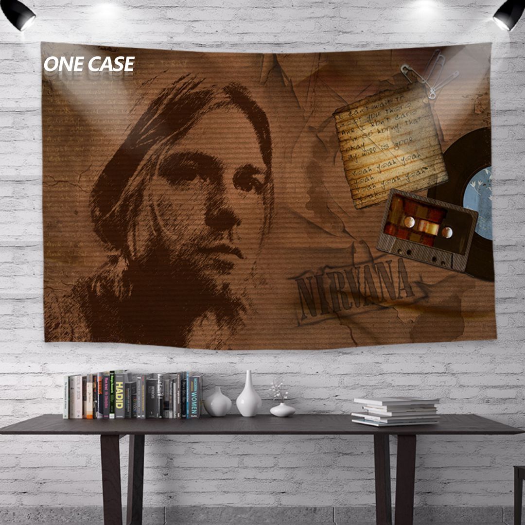Nirvana Rock Band Tapestry Deco Wall Hanging for Room -ONECASE.STUDIO
