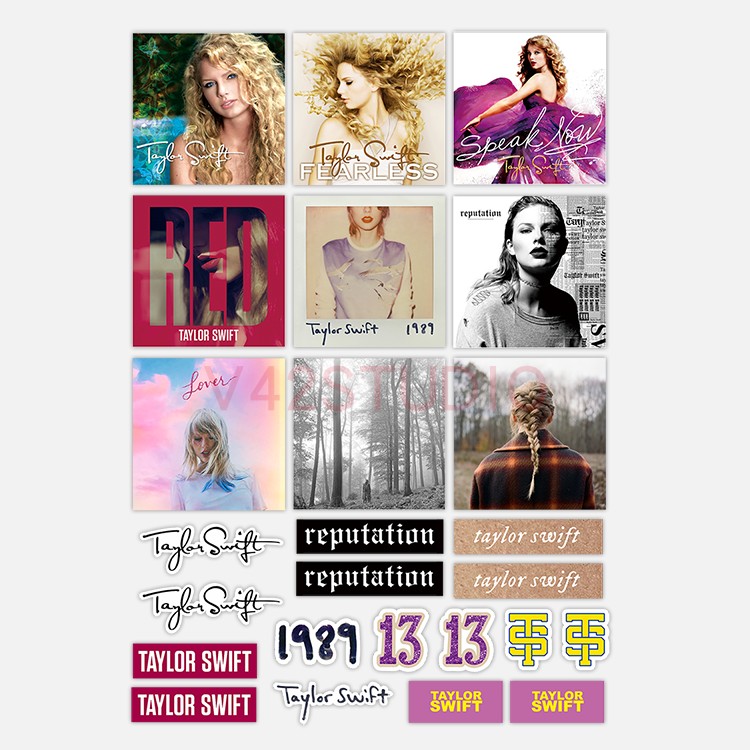Tay*lor S wift Sticker Album Theme 1989 Red PVC Deco Attached To Britpop Peripheral Sticker