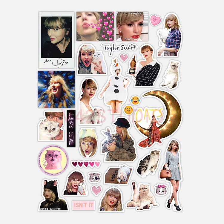 Tay*lor S wift Sticker Album Theme 1989 Red PVC Deco Attached To Britpop Peripheral Sticker