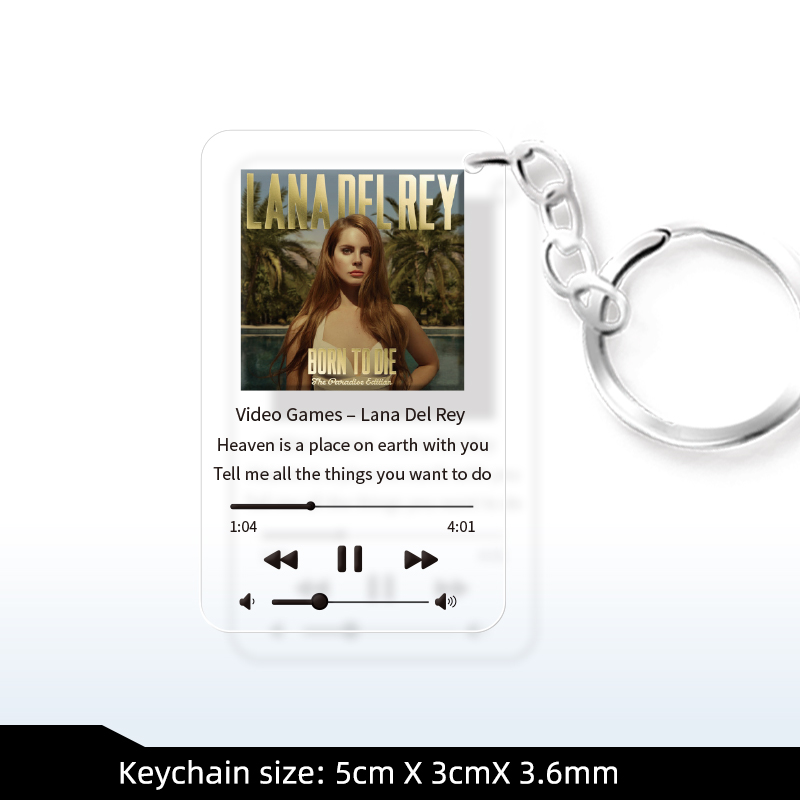 Lana Del Rey  Album Keychain Photoshoot Picture Lyrics Customization