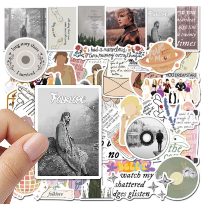 Taylor Swift Sticker Waterproof Deco Attached To Britpop Peripheral Sticker
