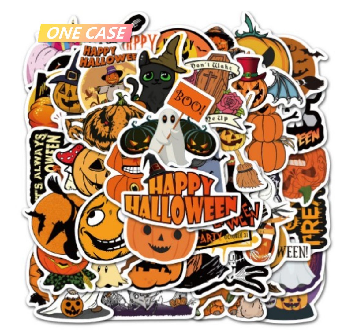 50 Happy Halloween Festival Stickers Decoration Waterproof Stickers Phone Case Sticker-ONECASE.STUDIO