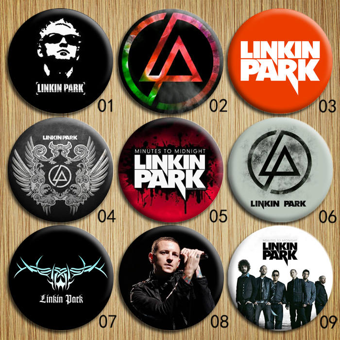 Linkin Park Rock Band Brooch Badge Pin Set of 9