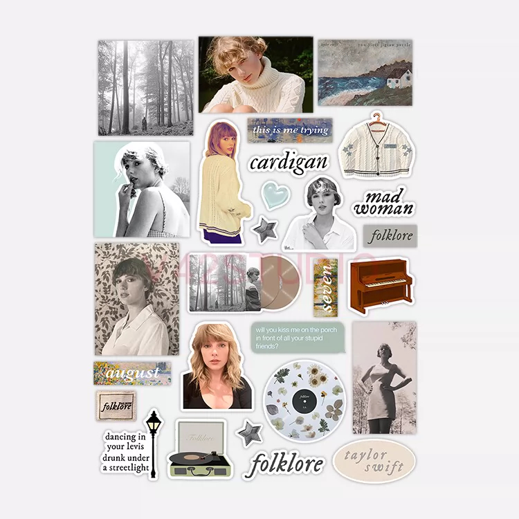 Tay*lor S wift Sticker Album Theme 1989 Red PVC Deco Attached To Britpop Peripheral Sticker