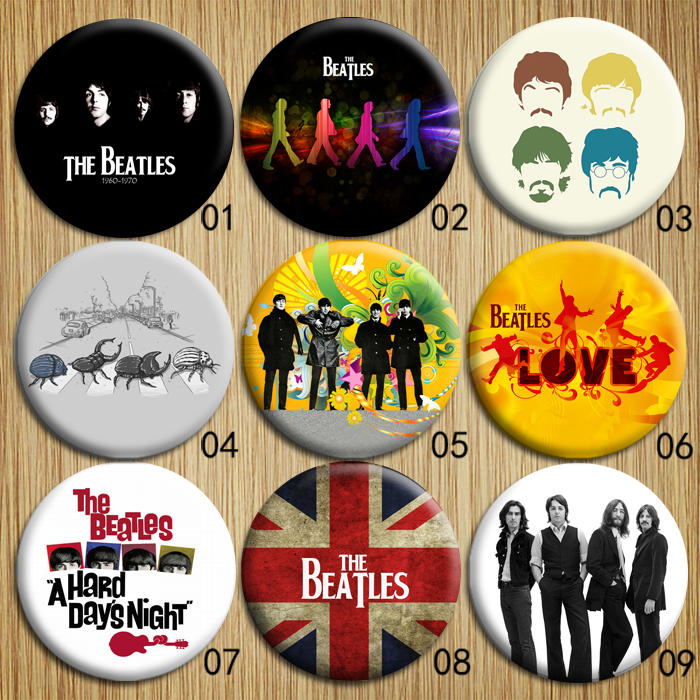 The Beatles Park Rock Band Brooch Badge Pin Set of 9