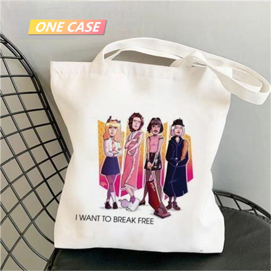 Queen Rock Band Canvas Bag Shoulder Tote Bag Student Large Capacity-ONECASE.STUDIO