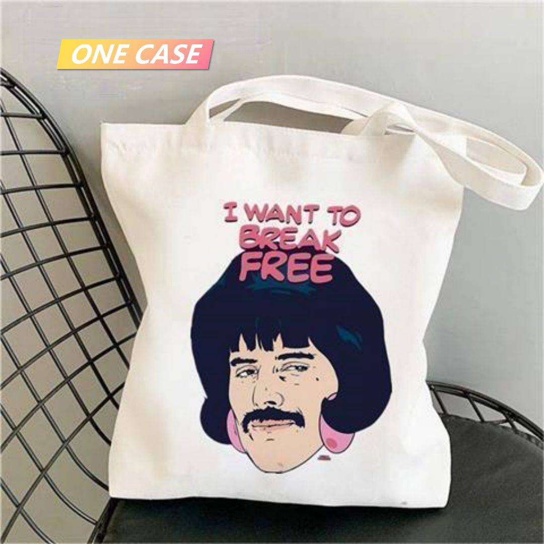 Queen Rock Band Canvas Bag Shoulder Tote Bag Student Large Capacity-ONECASE.STUDIO
