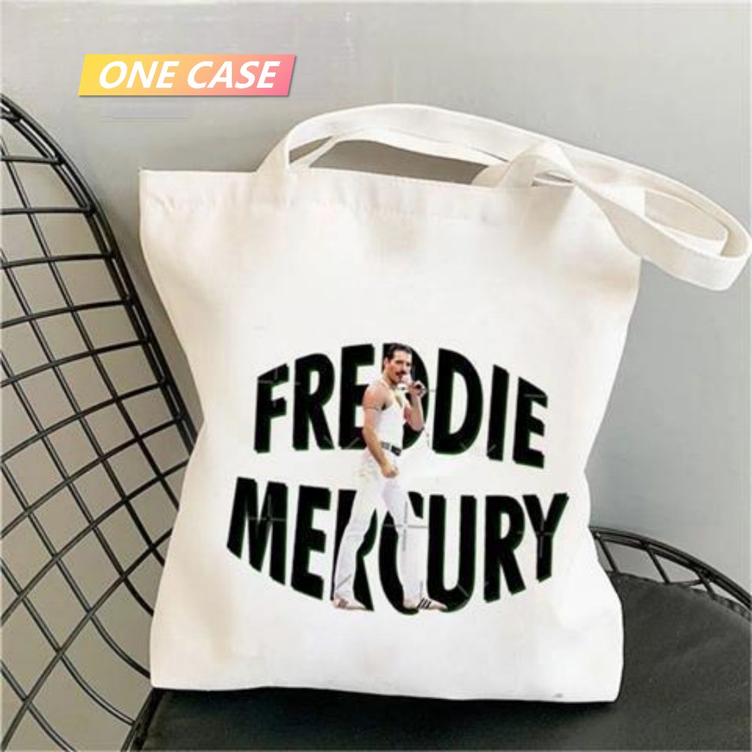 Queen Rock Band Canvas Bag Shoulder Tote Bag Student Large Capacity-ONECASE.STUDIO