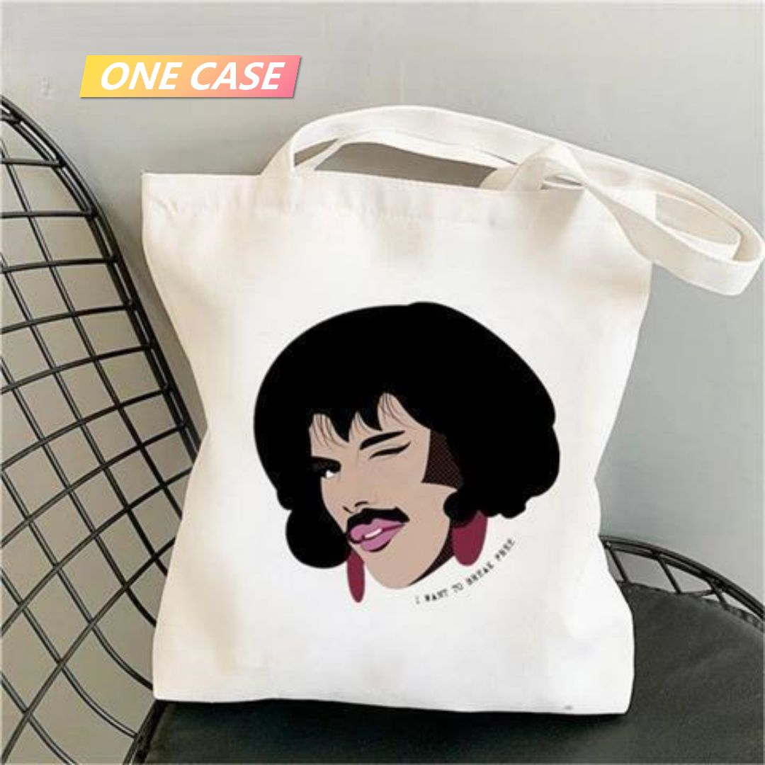Queen Rock Band Canvas Bag Shoulder Tote Bag Student Large Capacity-ONECASE.STUDIO