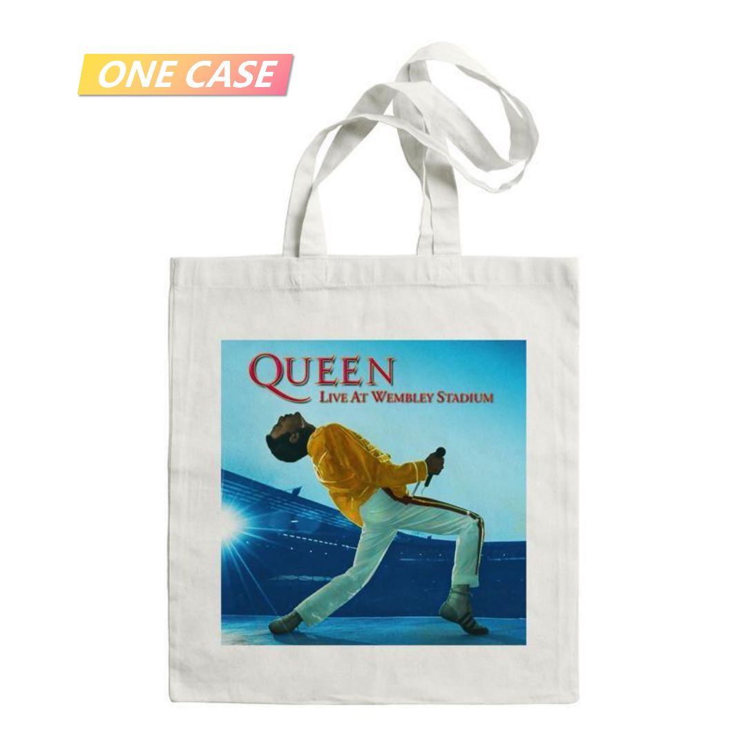 Queen Band Rock Canvas Bag Shoulder Bag Large Shopping Bag School Bag-ONECASE.STUDIO