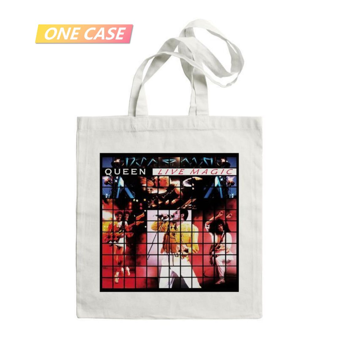 Queen Band Rock Canvas Bag Shoulder Bag Large Shopping Bag School Bag-ONECASE.STUDIO